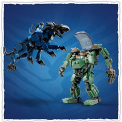 LEGO Avatar 75571 Neytiri a thanator vs. Quaritch v AMP obleku