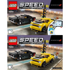 LEGO Speed Champions 75893 2018 Dodge Challenger SRT Demon a 1970 Dodge Charger
