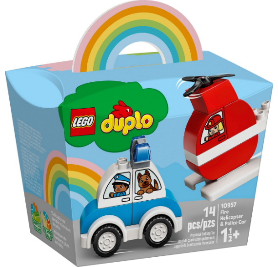 LEGO DUPLO 10957 Hasičský vrtulník a policejní auto