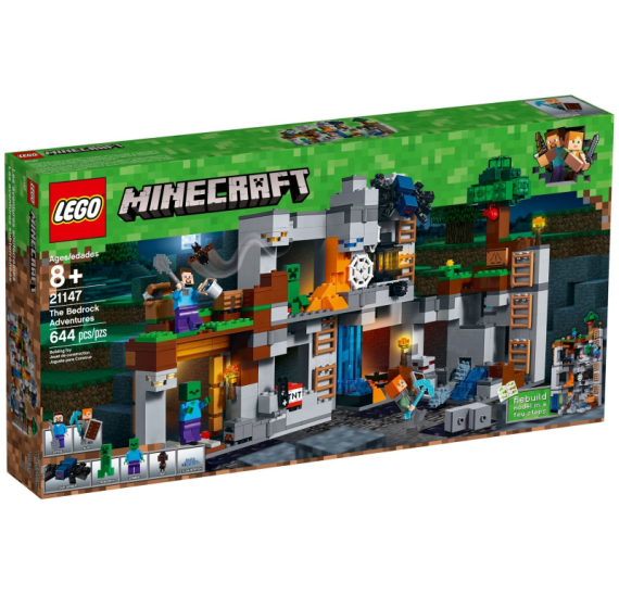LEGO Minecraft 21147 Skalní dobrodružství  - celé balení