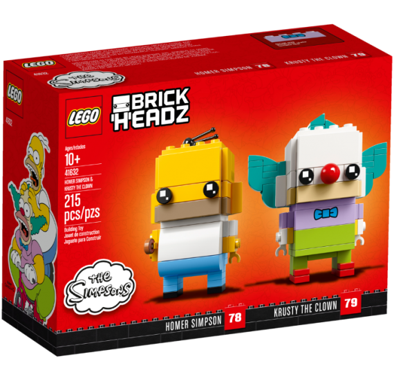 LEGO BrickHeadz 41632 Homer Simpson a Šáša Krusty - balení 