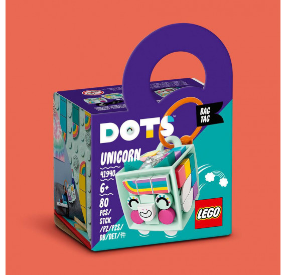 LEGO® DOTS 41940 Ozdoba na tašku – jednorožec