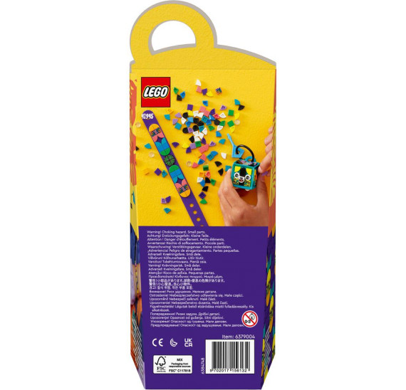 LEGO DOTS 41945 Neonový tygr – náramek & ozdoba na tašku