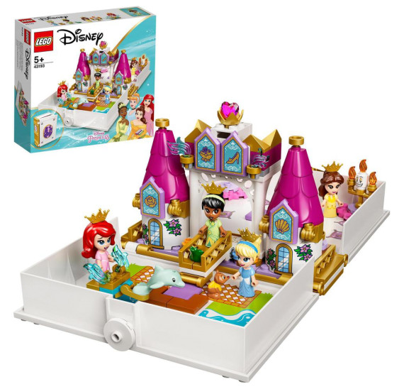 LEGO® I Disney Princess™  43193 Ariel, Kráska, Popelka a Tiana a jejich pohádková kniha dobrodružství