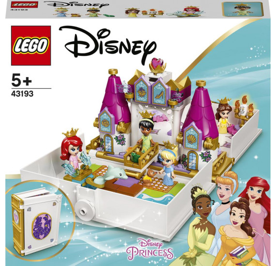 LEGO® I Disney Princess™  43193 Ariel, Kráska, Popelka a Tiana a jejich pohádková kniha dobrodružství