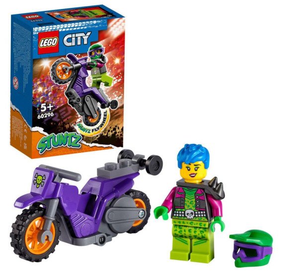 LEGO City 60296 Kaskadérská wheelie motorka