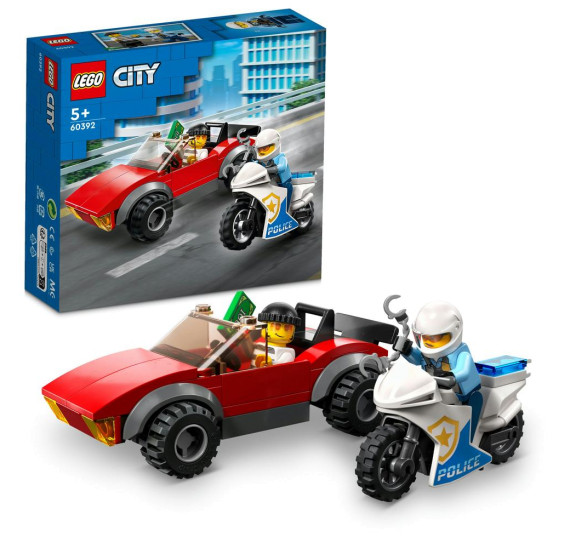 LEGO® City 60392 Honička auta s policejní motorkou