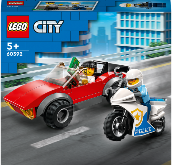 LEGO® City 60392 Honička auta s policejní motorkou