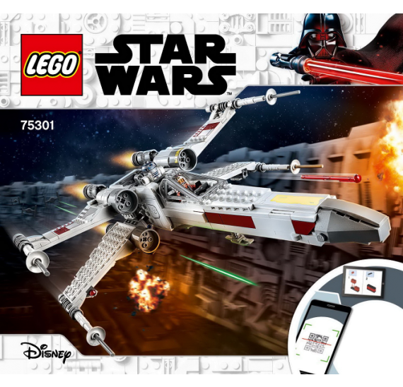 LEGO Star Wars 75301 Stíhačka X-wing Luka Skywalkera