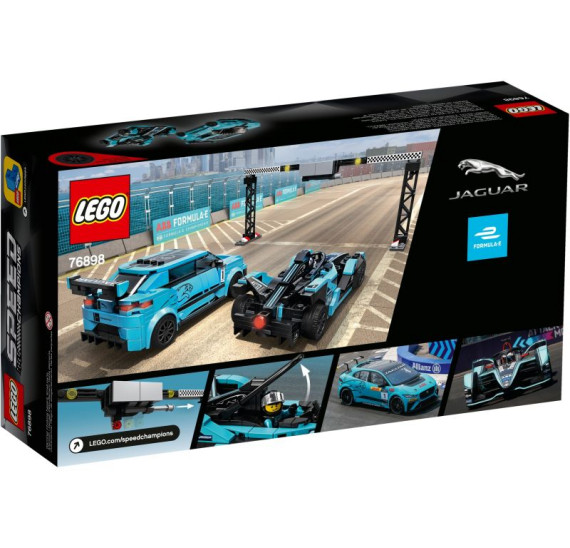 LEGO Speed Champions 76898 Formula E Panasonic Jaguar Racing GEN2 car & Jaguar I-PACE eTROPHY