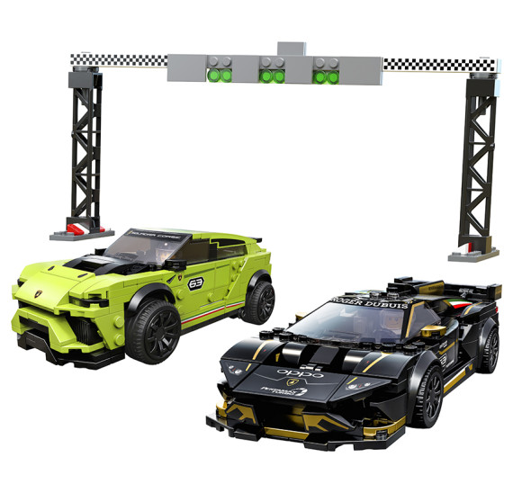 LEGO Speed Champions 76899 Lamborghini Urus ST-X & Lamborghini Huracán Super Trofeo EVO