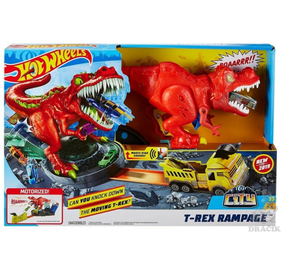 Hot Wheels city T-rex řádí